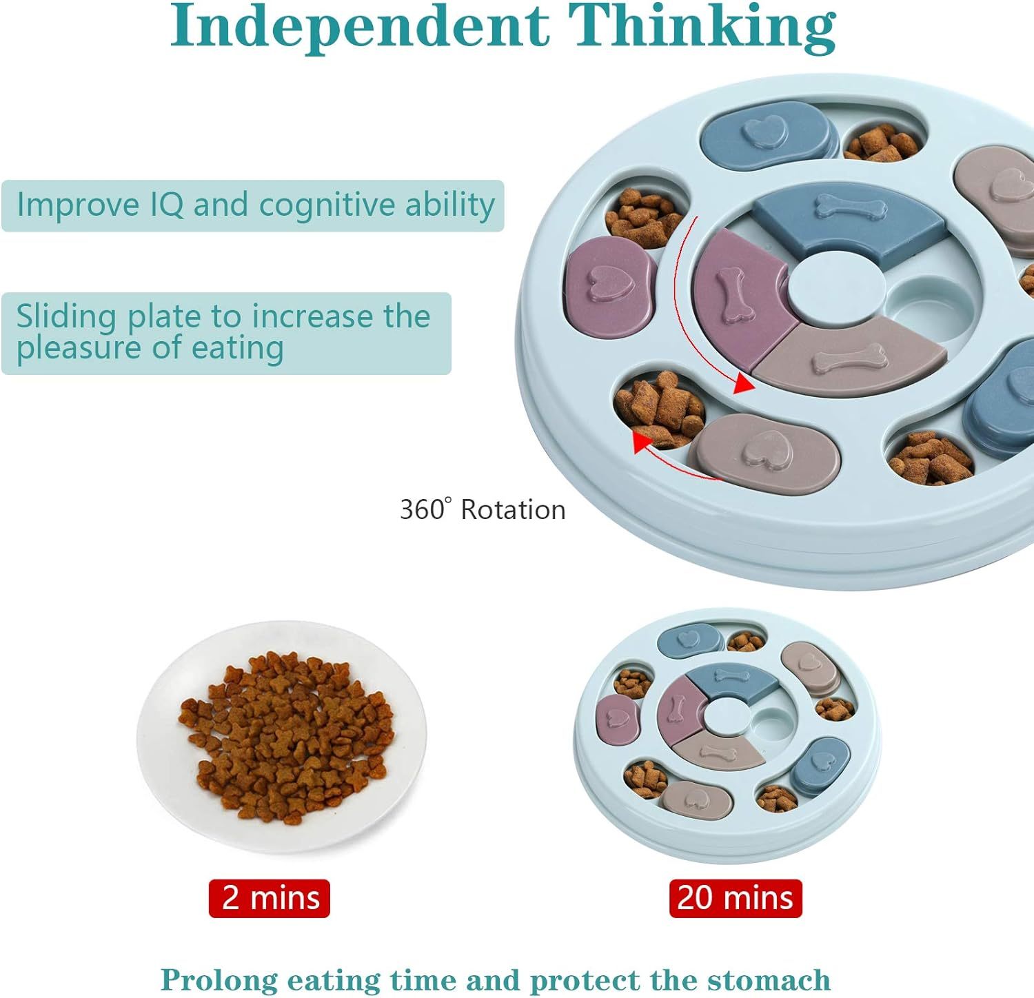 Dog Puzzle Toys Dogs Food Puzzle Feeder Toys For IQ Training Mental Enrichment Dog Treat Puzzle - Image 4