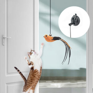 Interactive Bird Toy/Simulation Bird Interactive Cat Teaser Toy, Hanging Door Toy Hanging Cat Teaser,