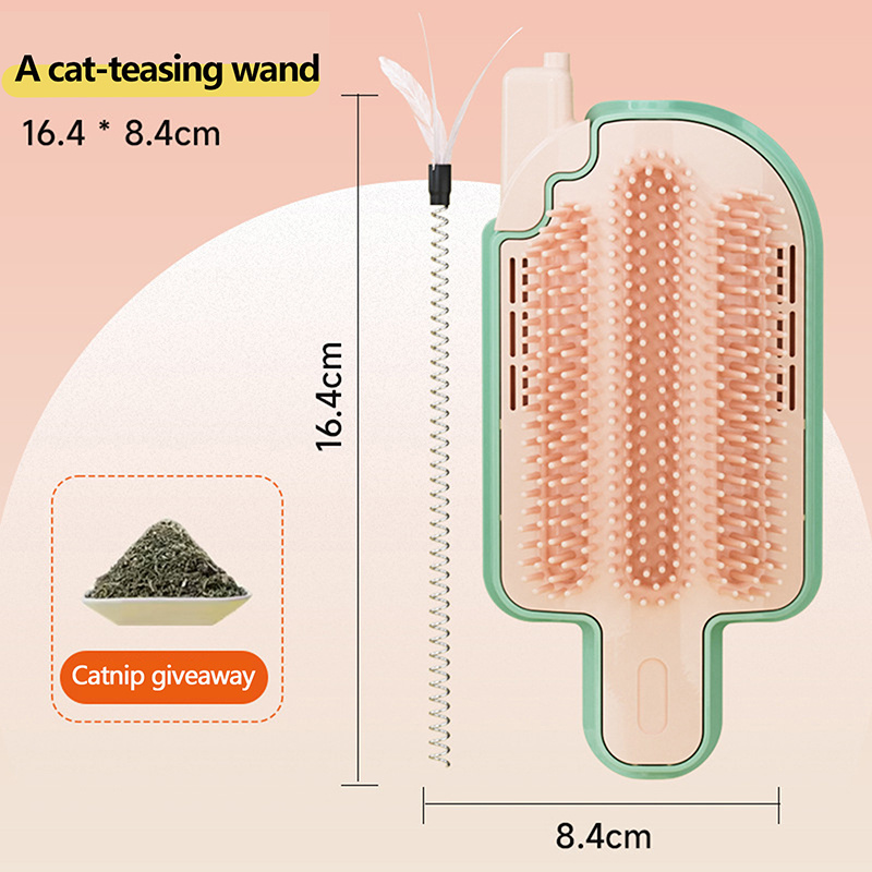 New Ice Cream Shape Cat Rubbing Itch Artifacts Corner Hair Rubbers Cat Self Hi Toys Mint Ball Feather Pet Cat Toys Pet Supplies - Image 4